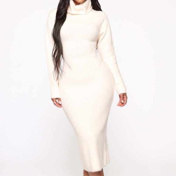 Ivory soft sweatdress - Picture 1 of 3